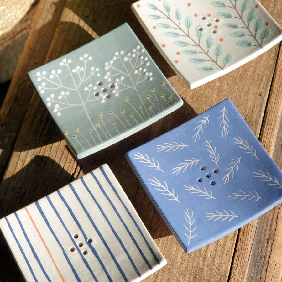 Porte-savon en céramique fait main